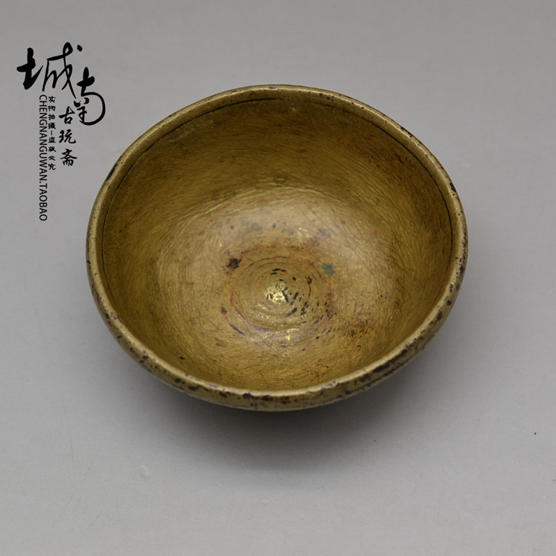 Republic of China Mizong Tibetan Buddhism Supplies brass ghee lamp bowl water purification Buddha lamp for eight ancient and antique old objects