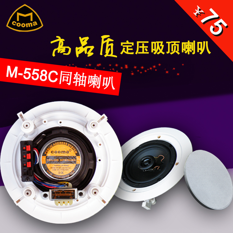 Background music high quality 5 inch constant pressure coaxial ceiling ceiling horn 6 5 inch 6-10W waterproof suspended ceiling speaker