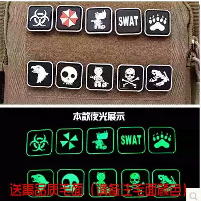Outdoor Mini Luminous Sticker Fluorescent Small Velcro Hat Sticker Bag Badge 300 kinds