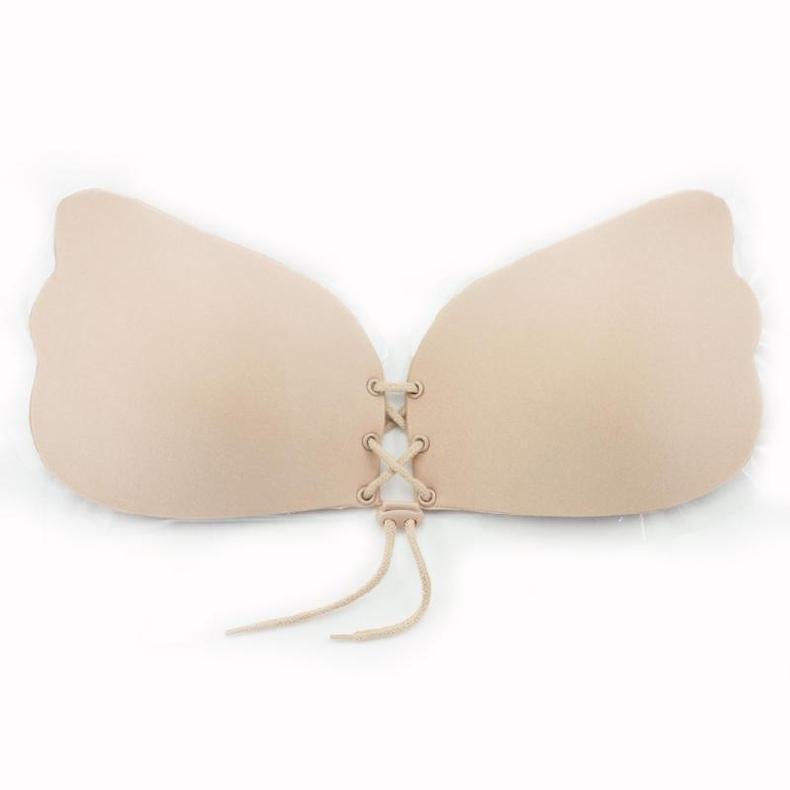 Invisible bra small chest wedding dress thickened waterproof gathering silicone breast patch sexy markless underwear