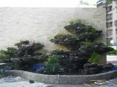 Shanghai real stone rockery pool garden rockery balcony rockery waterscape under the stairs rockery pool garden rockery