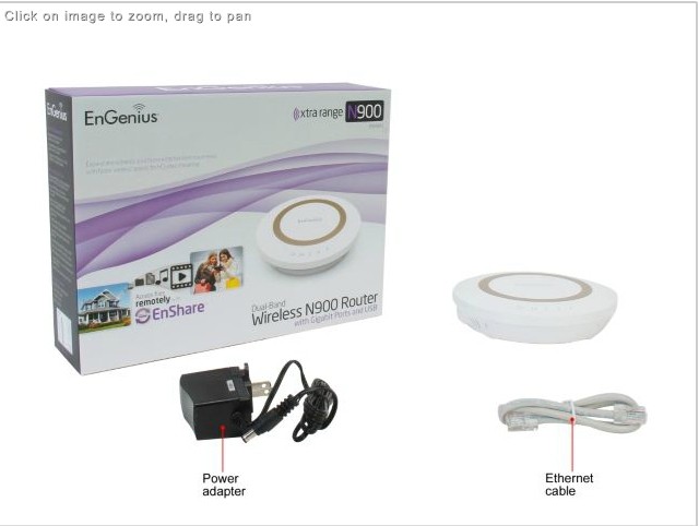 engenius Brain ESR900 Dual-band Gigabit Wireless Router with USB port and EnShare
