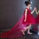 Trẻ em ăn mặc công chúa váy trẻ em lớn cô gái piano chủ hiệu suất trang phục hoa cô gái sinh nhật váy cưới có thể tháo rời đuôi