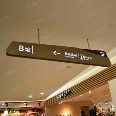 Shopping mall signage guide LED light box plate hospital luminous tag metal sign plate paint