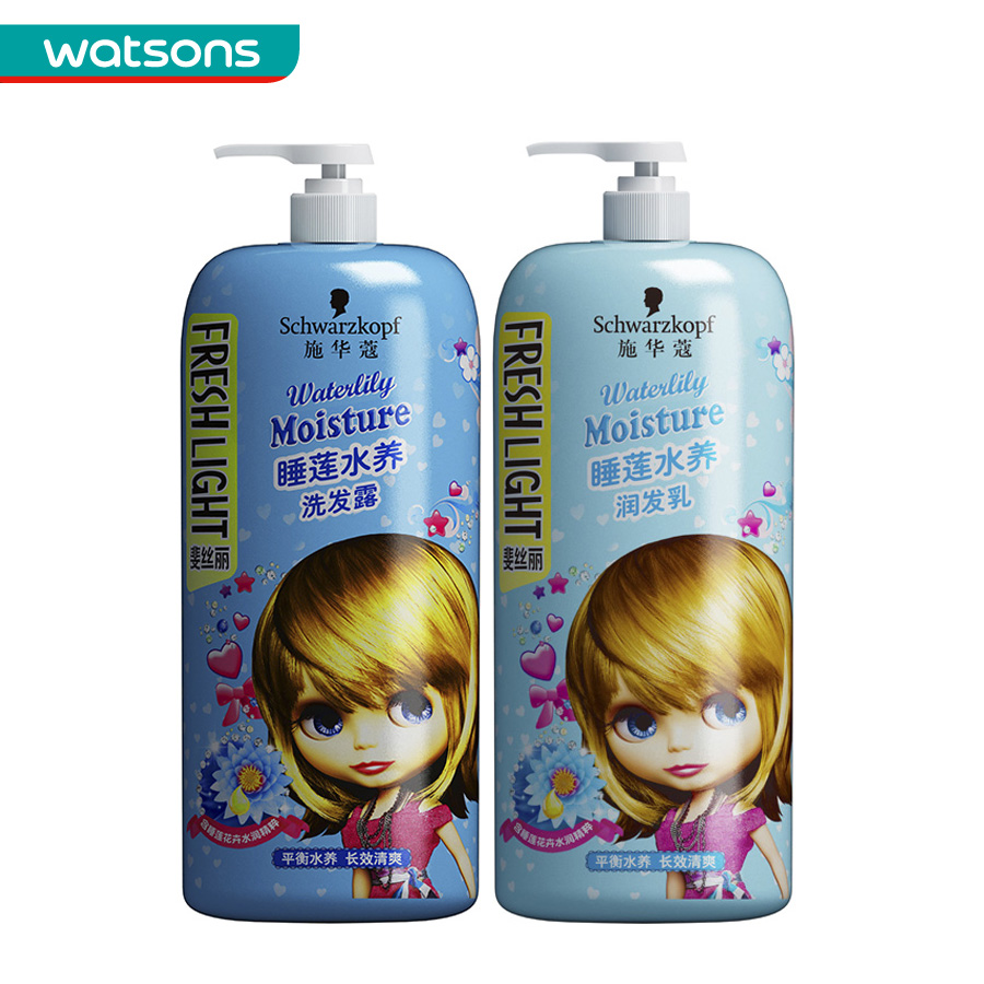 【屈臣氏】套装 斐丝丽睡莲水养洗发露680ml+润发乳680ml