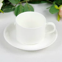 Cổ áo xương Trung Quốc trắng tinh khiết phong cách châu Âu cốc cà phê 150ml gốm Anh tiếng Anh chén trà đỏ chén đĩa dụng cụ đặt phin pha cafe inox lớn