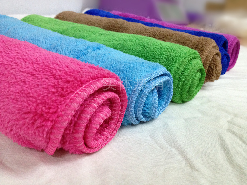 Korean Coral Suede Rag Floor Rag Water Absorbent Not to Thicken Hair Thickening Ultrafine Fiber Cleaning Towels 25 * 25 HANGING