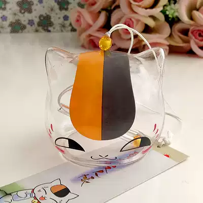 Summer friend account anime Japanese gift glass and wind hanging decoration car decoration door decoration cat teacher Wind Bell