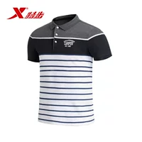 Xtep của nam giới POLO áo mùa xuân và mùa hè mới đơn giản thời trang thoải mái xu hướng của nam giới thường ngắn tay T-Shirt top áo phông nam có cổ