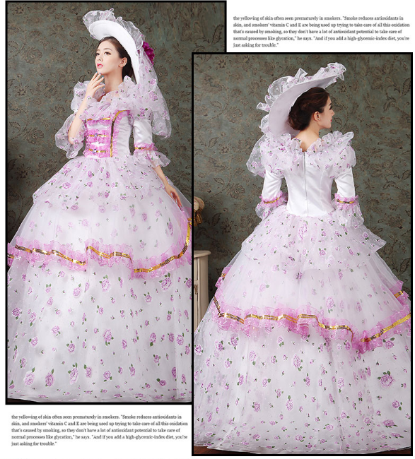 European Premier Court dress British Queen Costume Costume European Court Dance Clothes Princess Clothes Rental