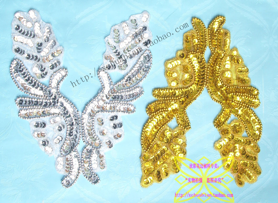 Xincai Lace Ethnic Lace Stage Dance Headdress Sequin Flower Handmade Sequin Flower 102#Sequin Flower