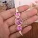 Phong cảnh vòng tay Sen Girl Hoa vĩnh cửu Hoa thật tổng hợp Vòng tay nóng Thời gian Gem Daffodil thạch anh tóc xanh Vòng đeo tay Clasp