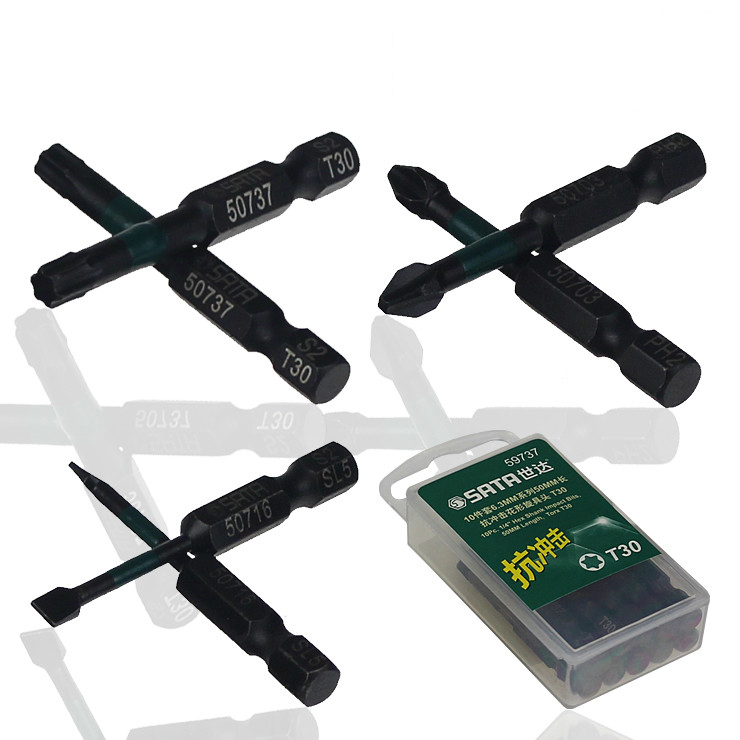 Seda Tool 6 3MM Anti-shock 50mm Long One Cross Screwup Head Flower Type Hexagon Batch Head Screwdriver screwdriver