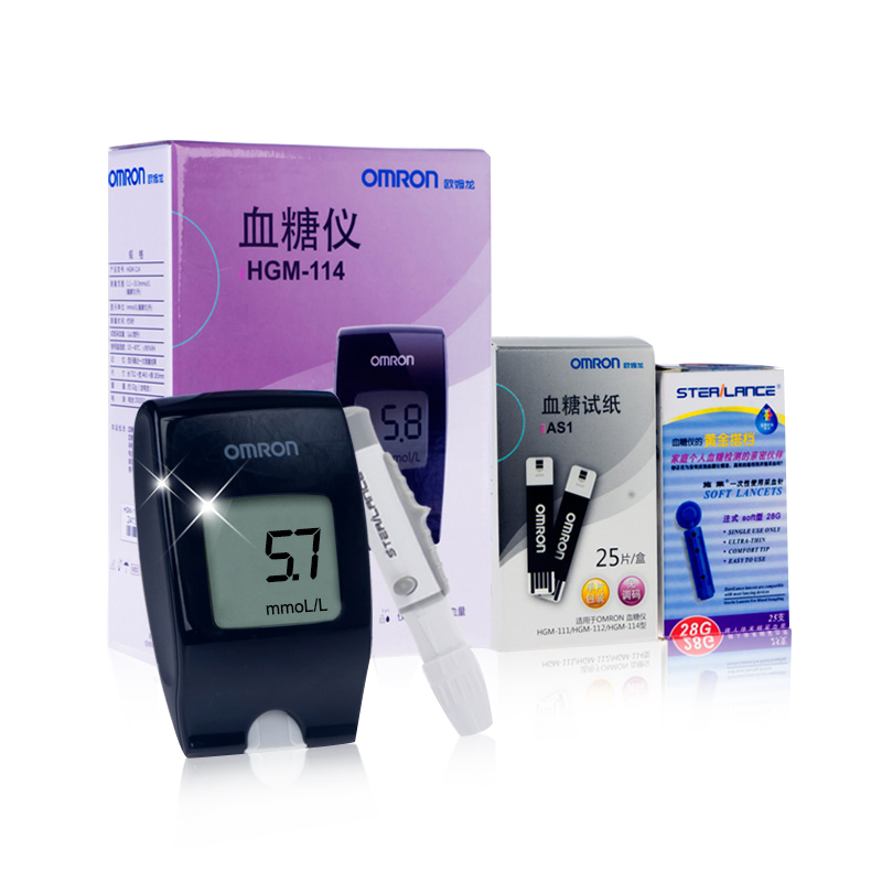 欧姆龙家用血糖仪HGM-114免调码血糖仪