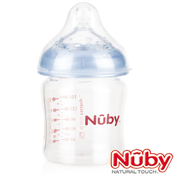 Nuby/努比台湾官网直邮进口Nuby 自然乳感宽口径防胀气玻璃奶瓶15