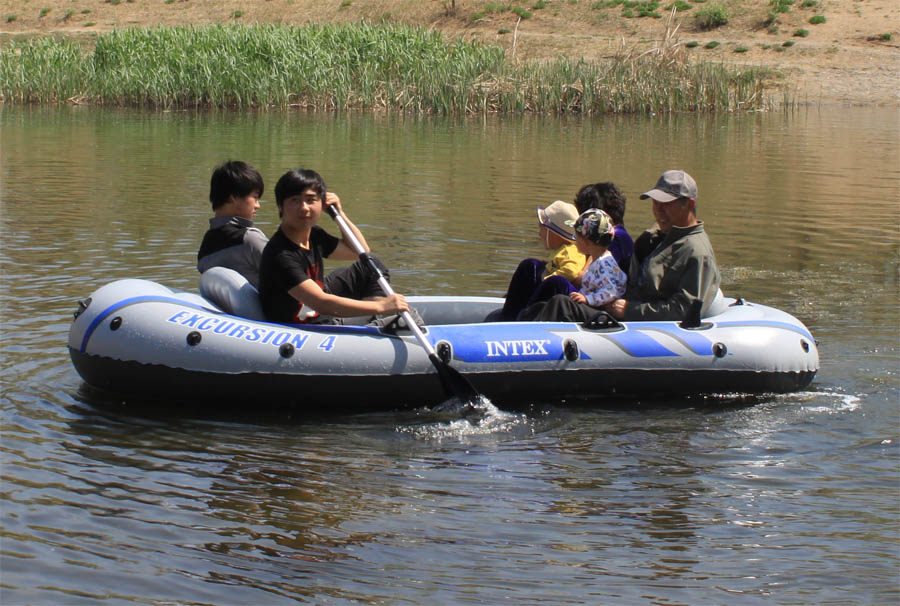 INTEX thickened 3-5 people kayak rubber boat fishing boat rubber boat hovercraft portable rubber boat