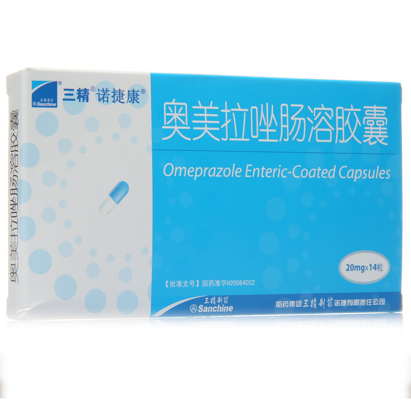 诺捷康 奥美拉唑肠溶胶囊 20mg*14粒/盒