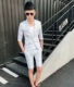 Mùa xuân và mùa hè mỏng in quần quần phù hợp với phù hợp với nam phù hợp với hai bộ phiên bản Hàn Quốc của bộ thợ làm tóc tự tu