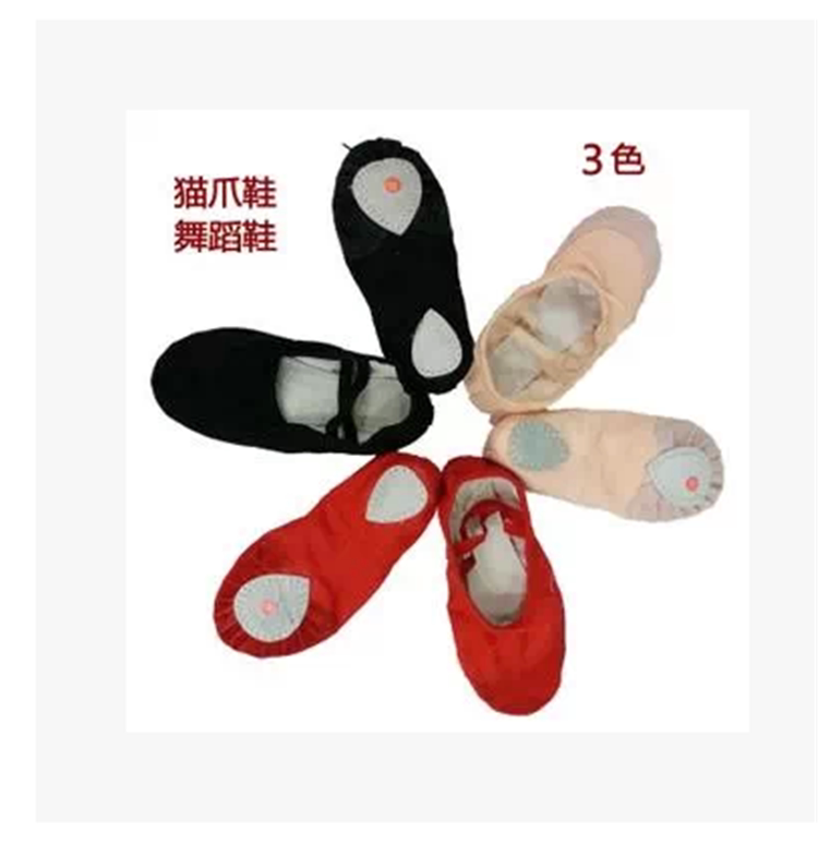 Special price★ Children's adult dance practice shoes Cat Paw Shoes Body Shoes Gymnastics shoes Two points dance shoes