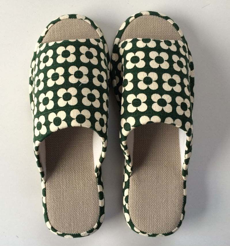 UYiyi Summer Antibacterial Deodorant Comfort Home Lovers Hemp Cotton Slipper Home Slippers