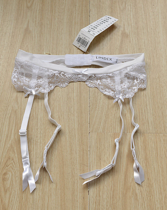 Export to Europe linde* simple white lace super sexy garter belt 25-33 hips