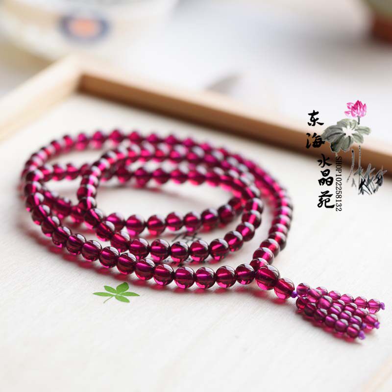 Natural Brazilian purple tooth Upomegranate stone polycircle handmade beauty nourishing Yan 5AAAAA grade rare purple