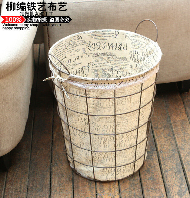 Iron Storage Bucket Dirty Clothes Basket Iron Storage Basket Storage Basket Wire Basket South American Countries Driving Environment Diapers