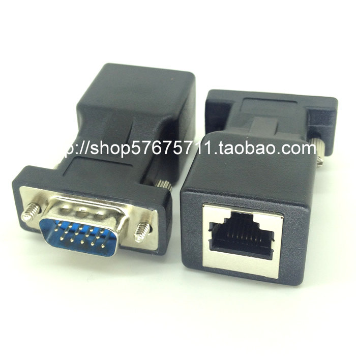 VGA to RJ45 Transfer Head Network Route VGA Transfer Line VGA Head VGA Computer Head