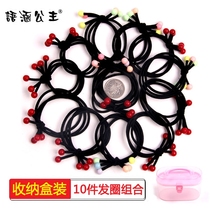 Korean hair accessories tie hair like leather band adult Hairband hair rope Korean tie leather cover headwear small cherry