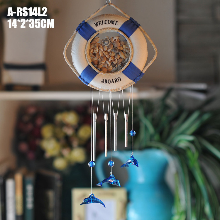 Mediterranean decorated life-cycle shell windbell hanging windbell handmade birthday gift door decoration home color