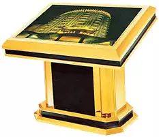 Black Gold Hotel Light Box Lobby Seat Floor Guide Brand Stainless Steel Light Box Floor Index Table Titanium Alloy Display Table