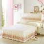 New giường bông váy cotton đơn nông thôn in bedspread bộ khăn trải giường giường váy hoa nhỏ - Váy Petti váy giường