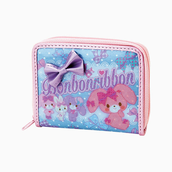 Japan Sanrio BonbonRibbon rabbit children zipped wallet wallet silver bag (A)