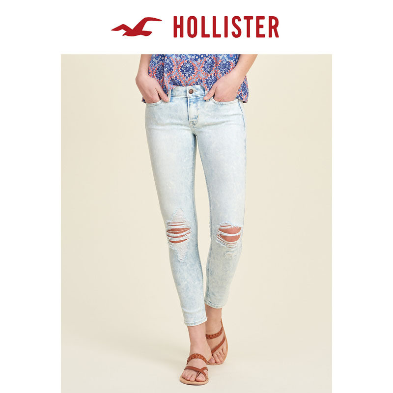 Hollister 2016春装新款九分牛仔裤 女 112347