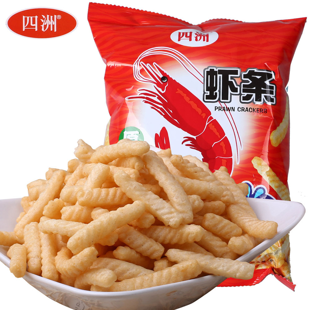 【天猫超市】四洲原味虾条80g 香脆爽口 虾条 膨化食品 休闲零食