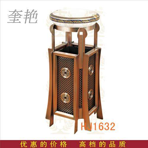 Club pagoda bronze seat ash bucket fashion hotel lobby elevator classical steel plate anti-aging three-dimensional trash can