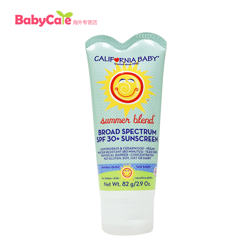 CaliforniaBaby加州宝宝婴幼儿童防晒霜SPF30 香茅驱蚊防晒乳82g