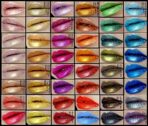 Free Shipping 138 Colors Dazzling Mermaid Lipstick High-Gloss Trendy Metallic Lipstick with Shimmer and Glitter