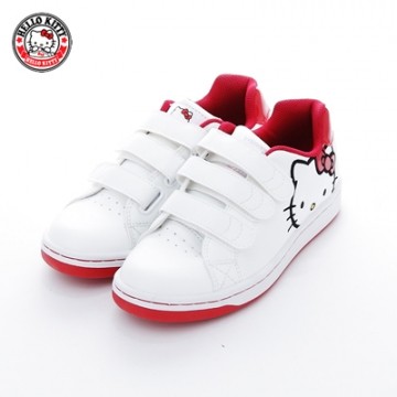 台湾官网直邮进口【TW Shoes】 HELLO KITTY时尚亮皮魔鬼毡休闲板