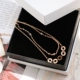 Hàn Quốc vàng hồng hai lớp cổ điển bằng thép titan Vàng 14K vòng chân không gây dị ứng không phai màu nữ sản phẩm mới đơn giản - Vòng chân