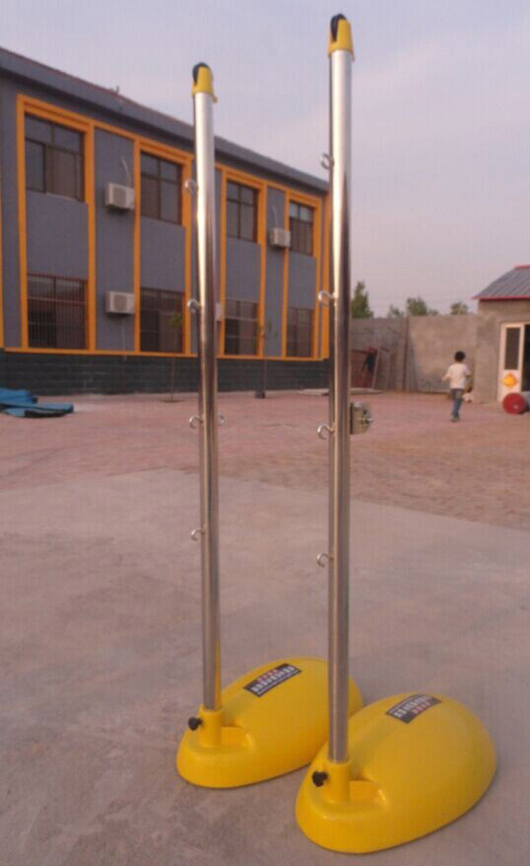 Stainless steel upright post mobile belt wheel badminton rack badminton column standard net column competition special