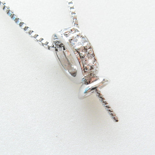 Pearl Silver Accessories 925 Silver Pearl Pearl Items Diy Jade Pearl Crash Semi - Finished Pipe Drilling