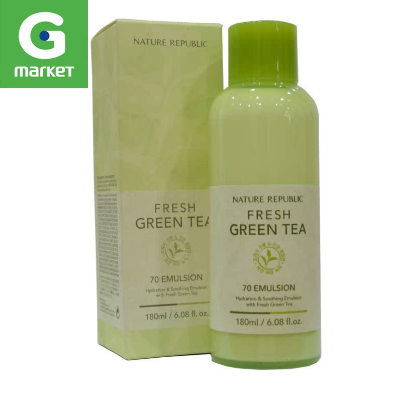 韩国正品   [NATURE REPUBLIC] 清新绿茶70保湿乳液 180ml