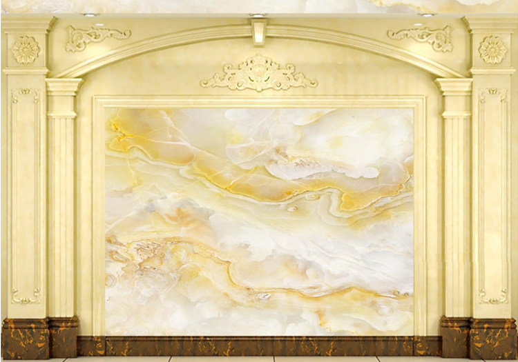 Ceramic tile background wall European living room TV sofa background wall Jiangshan Duojiao 3D microcrystalline marble grain