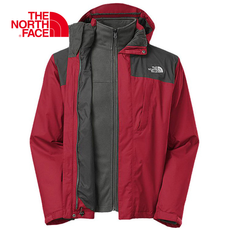 THE NORTH FACE/北面 男款抓绒三合一防水透气保暖冲锋衣 A6GZ