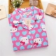 Bộ đồ ngủ cotton mùa xuân và mùa thu dài tay của phụ nữ vải cotton phục vụ tháng nhà quần áo cardigan dệt dễ thương phù hợp với phim hoạt hình kích thước lớn