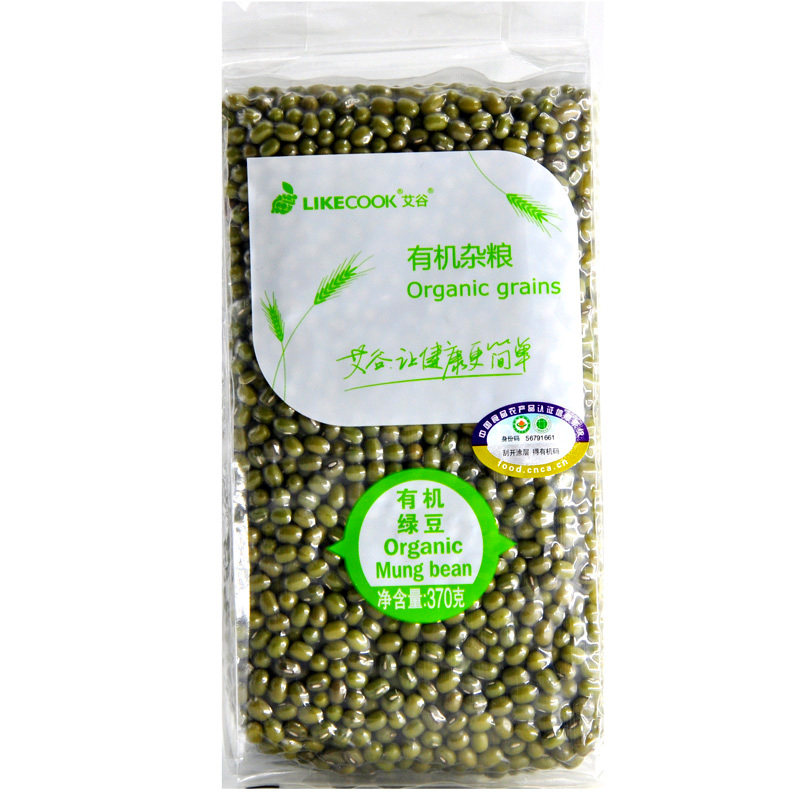 【天猫超市】艾谷 有机绿豆 370g 五谷杂粮 粗粮 东北特产 口感糯