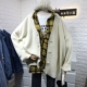 Mimi 2017 thu đông mới thời trang lười áo len dệt kim đơn ngực nữ thả lỏng áo len hoang dã áo khoác cardigan nữ Cardigan