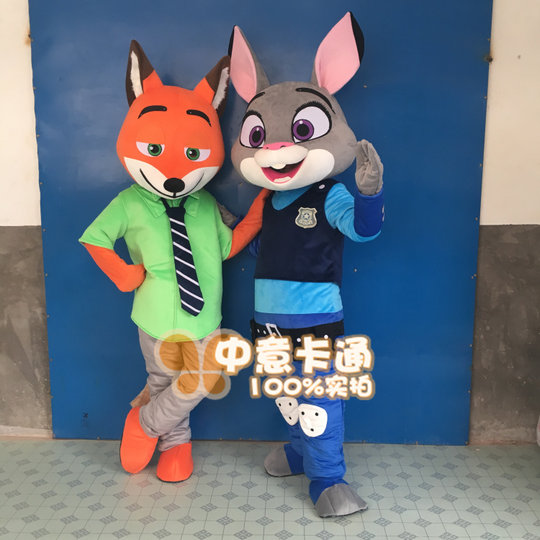 Faultier-Puppenkostüm Zootopia Cartoon-Puppenkostüm Judy Rabbit Puppenkostüm Human Wear Nick Fox