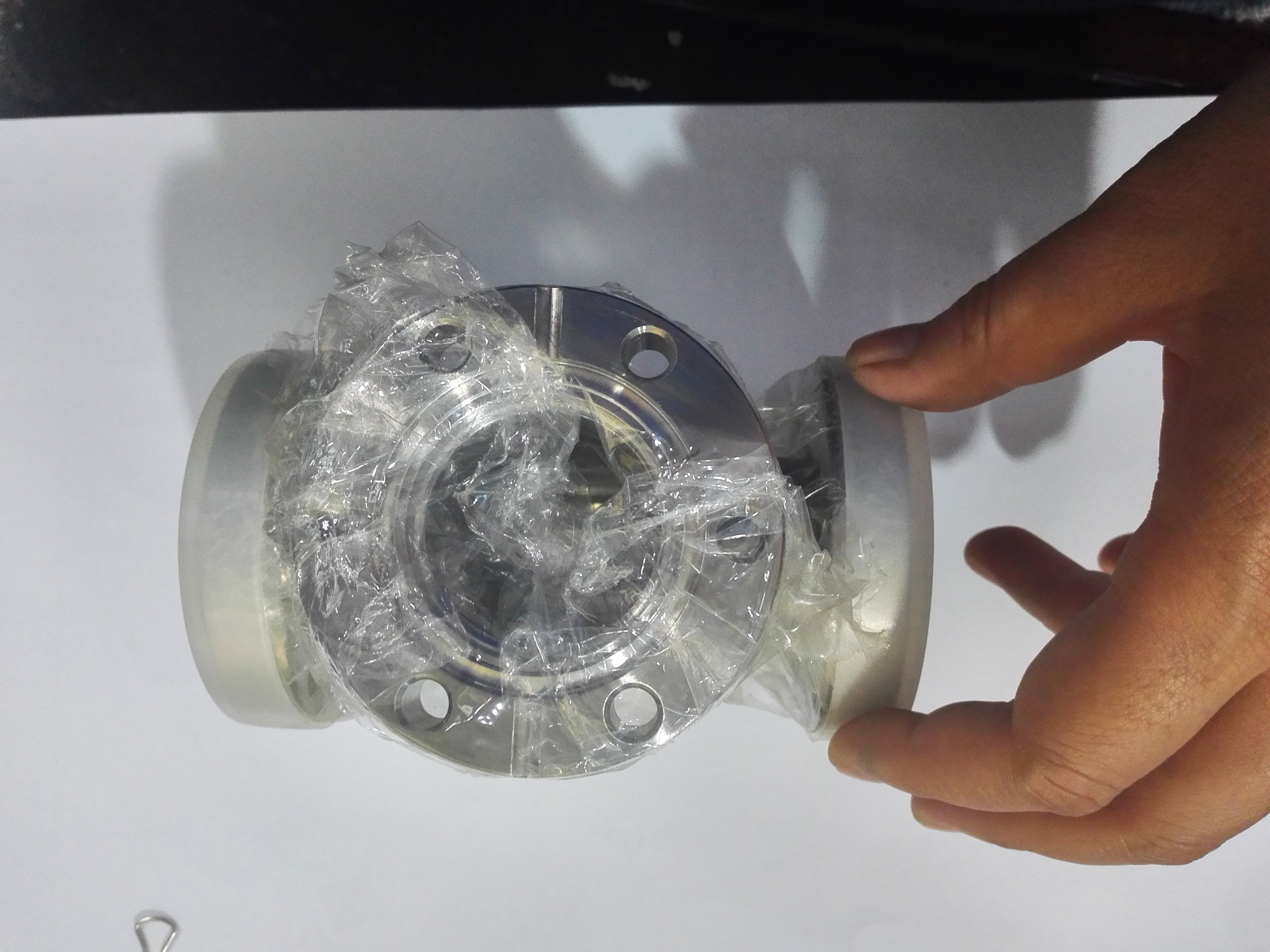 CF three-way CF connecting tube double flange for rotatable CF16 flange CF35 flange ultra-high vacuum